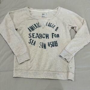 American Eagle Outfitters Gray Crew Neck Sweater